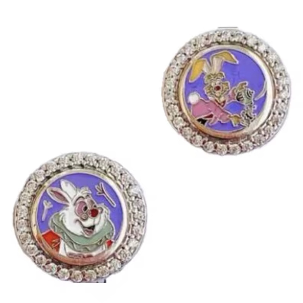 NWOT Disney Parks Charm It's Reigning Rabbits March Hare Alice in Wonderland